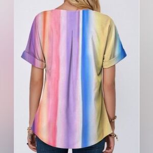 New exclusive shirt: Women's V neck Button Loose Blouse